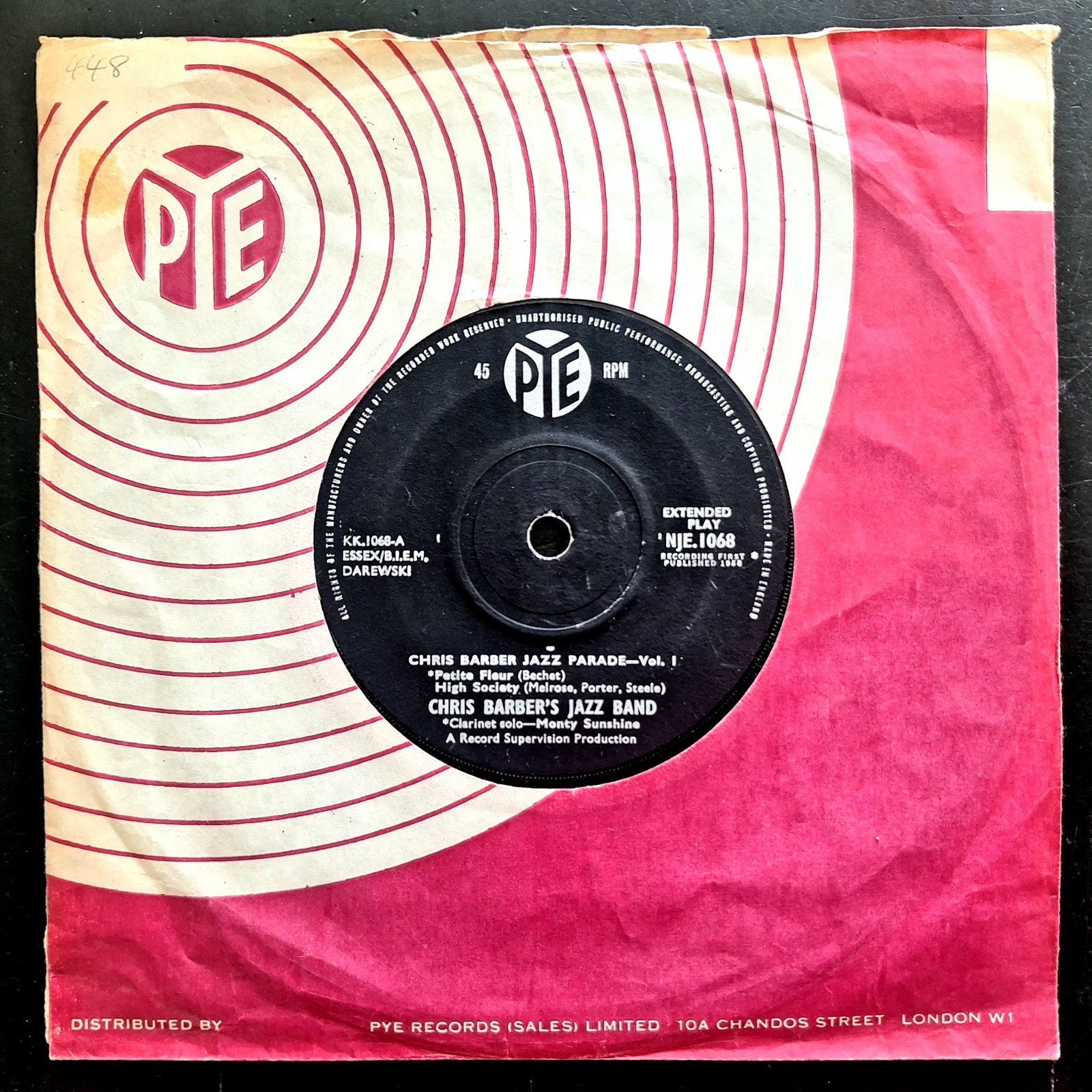 7"-EP/SINGLE  CHRIS BARBER - Petite Fleur, EP, Ophalen of Verzenden, Gebruikt, EP