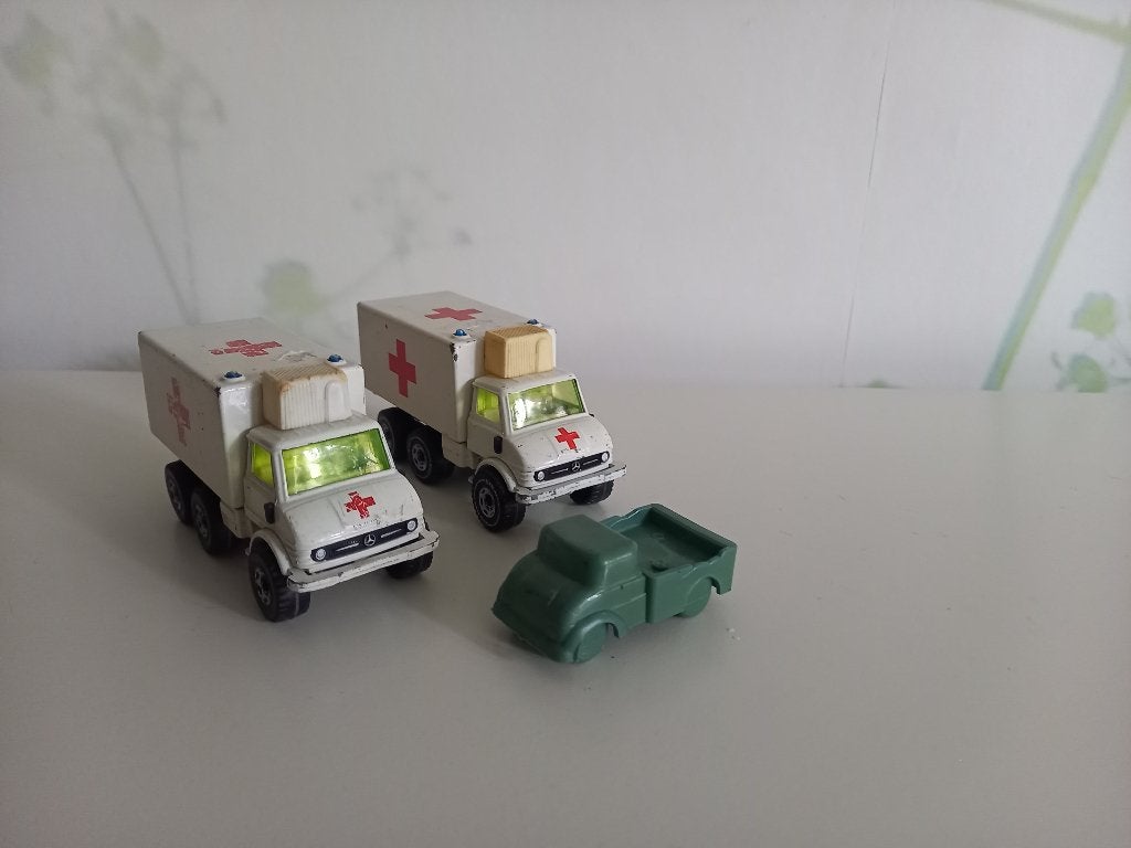 3 unimog modellen, Ophalen of Verzenden, Gebruikt, Auto, SIKU
