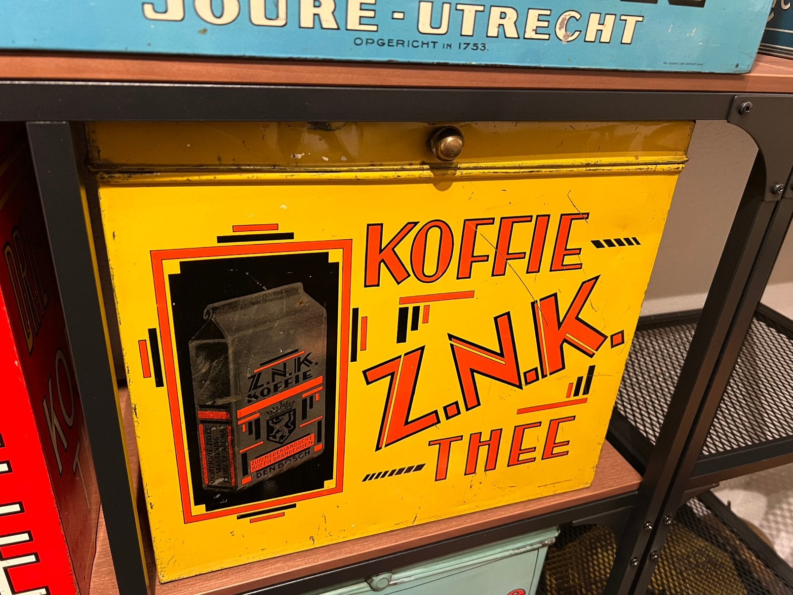 Z.N.K. Den Bosch koffie en thee winkelblik, Ophalen of Verzenden, Gebruikt, Koffie