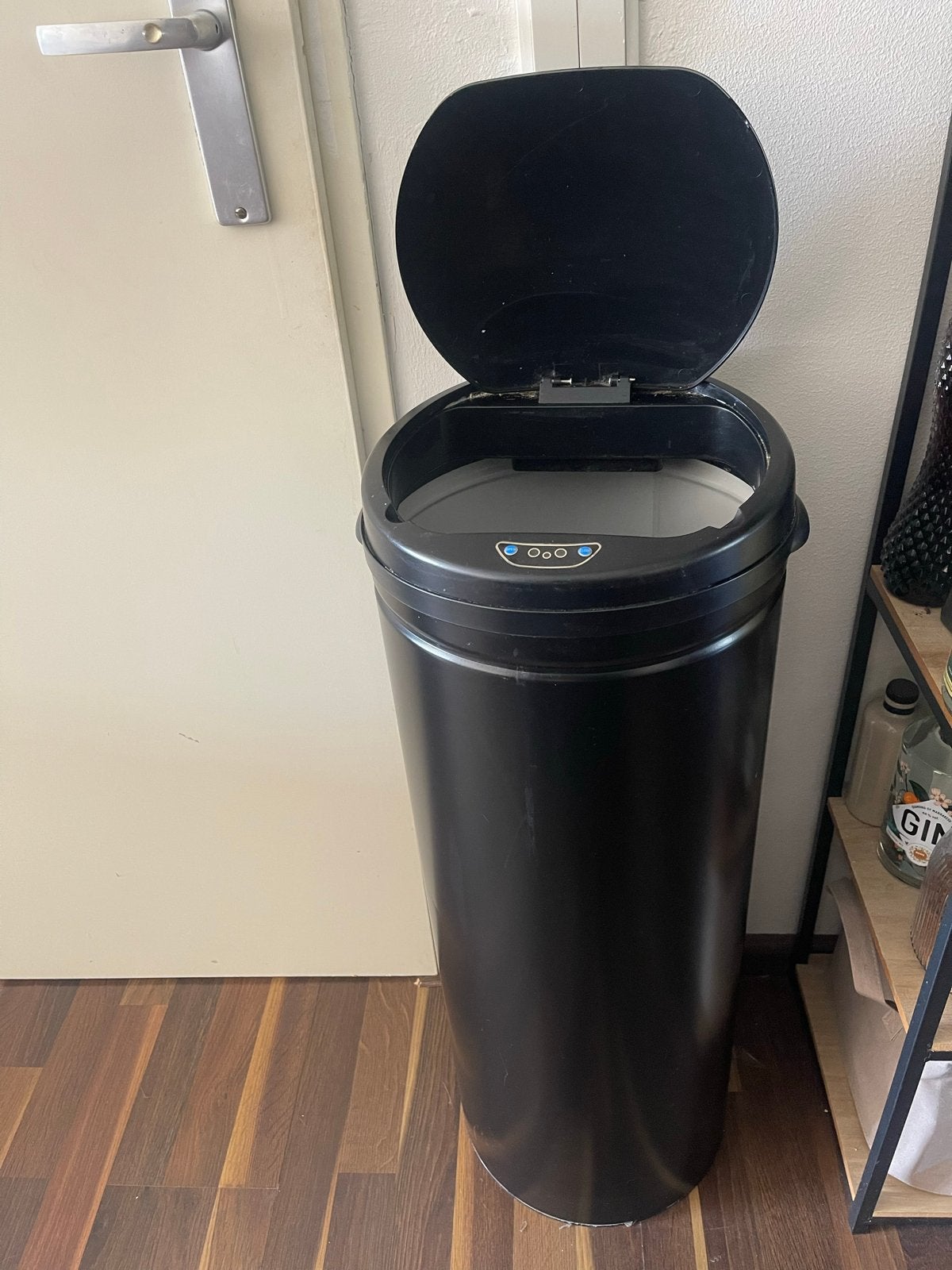 VidaXL Prullenbak met Sensor - Zwart, Ophalen, Kunststof, 40 liter of meer, Zo goed als nieuw