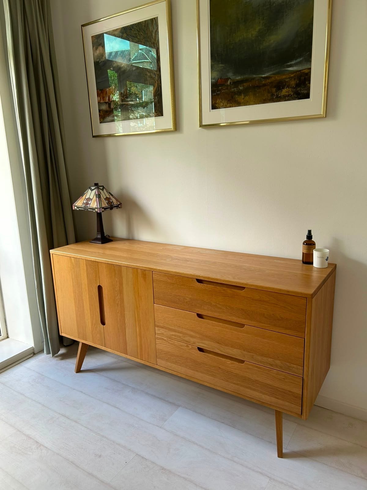 Houten Mid-Century Sideboard, Amsterdam West, Gebruikt, 150 tot 200 cm, Ophalen of Verzenden, Mid-century