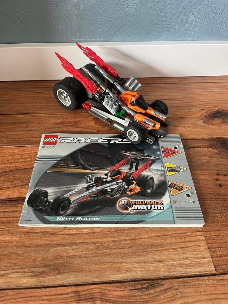Lego Racers 8471 Nitro Burner compleet, Ophalen of Verzenden, Zo goed als nieuw, Lego