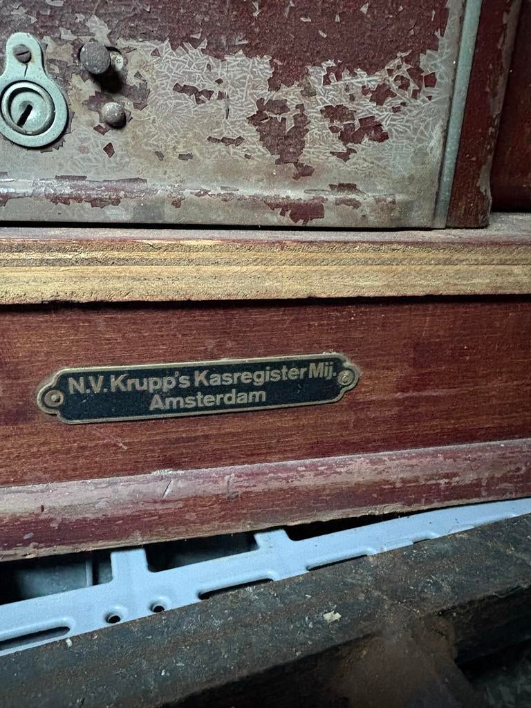 Antieke Kassaregister N.V. Krupp's Kasregister Mij. Amsterda, Ophalen
