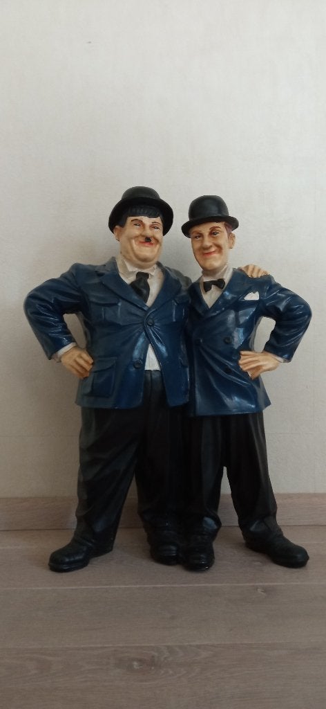 Laurel en Hardy beeld te koop, Ophalen, Zo goed als nieuw, Overige materialen, Overige stijlen