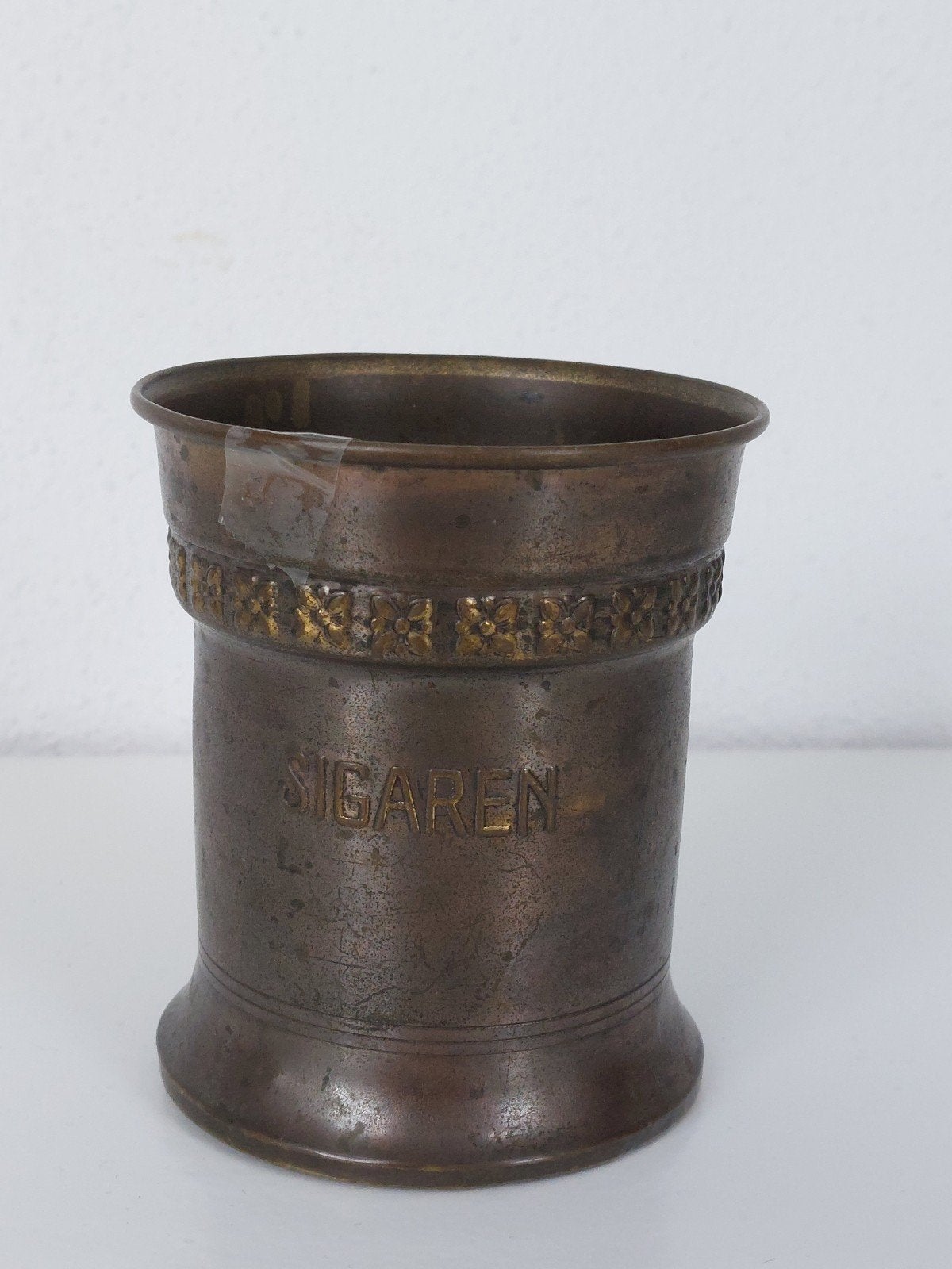 oude Koperen sigaren Pot, Antiek en Kunst, Ophalen of Verzenden, Koper