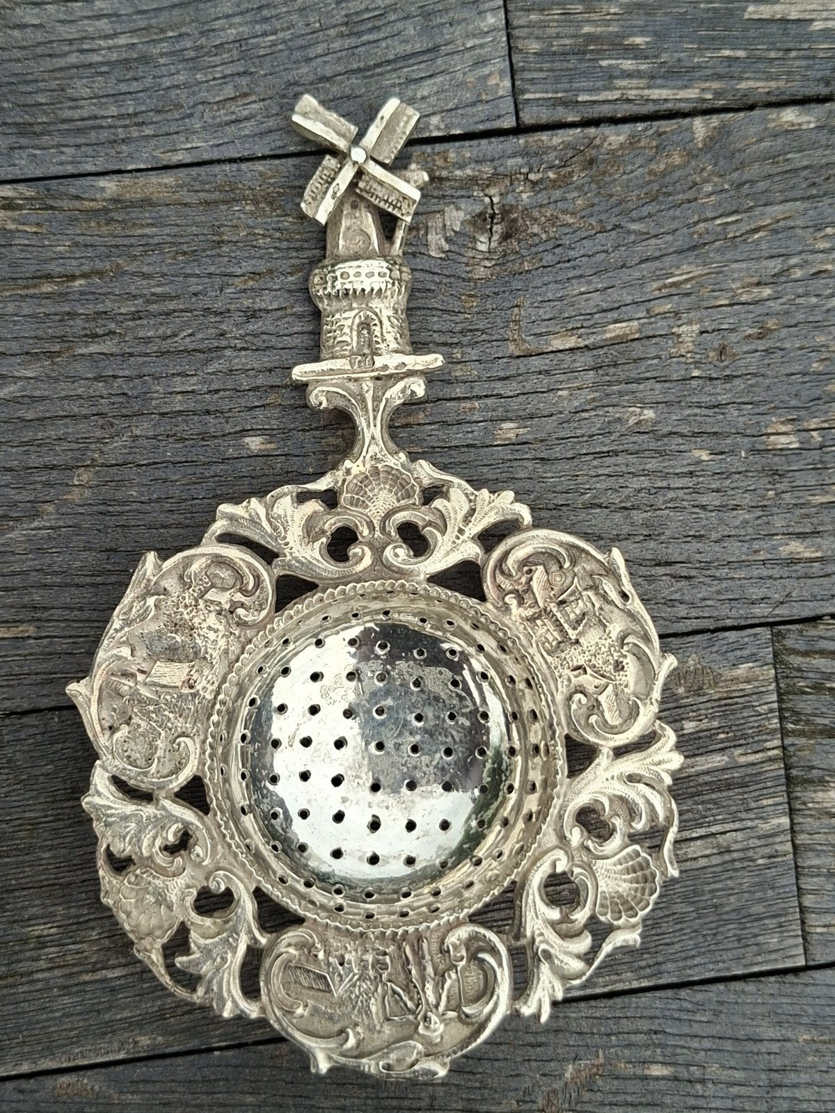 Zilveren Hollandse theezeef uit 1913 (41 gram 2e gehalte), Ophalen of Verzenden, Zilver