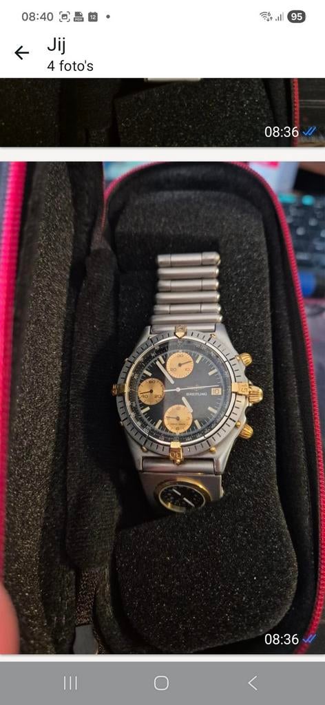 Breitling Chronomat UTC met extra klokje - 18K Goud/Staal, Sieraden, Tassen en Uiterlijk, Horloges | Heren, Staal, Gebruikt, Staal