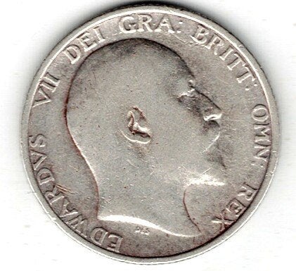 26-1763 Engeland shilling 1910, Ophalen of Verzenden, Overige landen, Losse munt, Zilver
