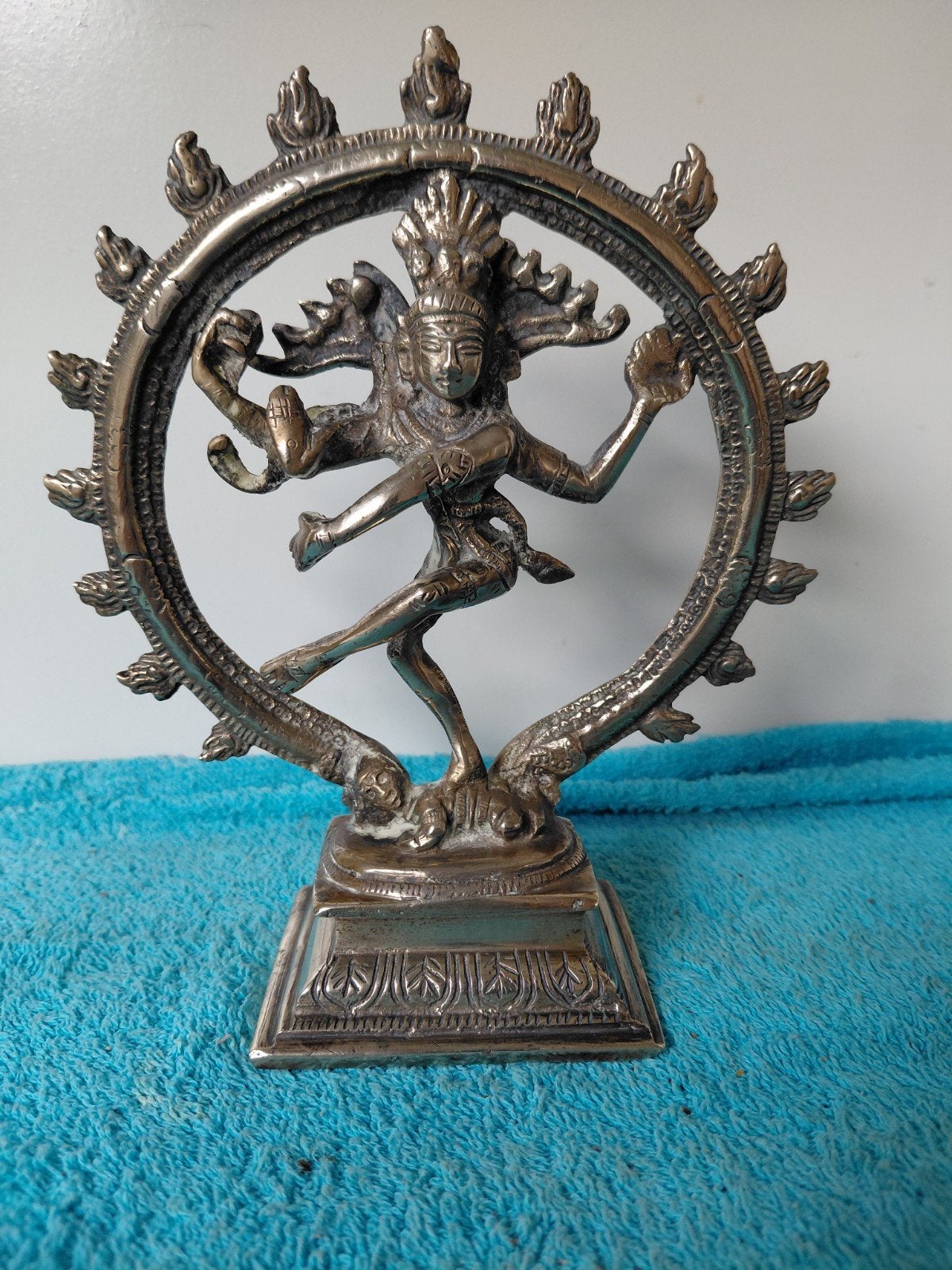 Mooi zwaar gedetailleerd beeld van SHIVA NATARAJA, 19 cm, Ophalen of Verzenden