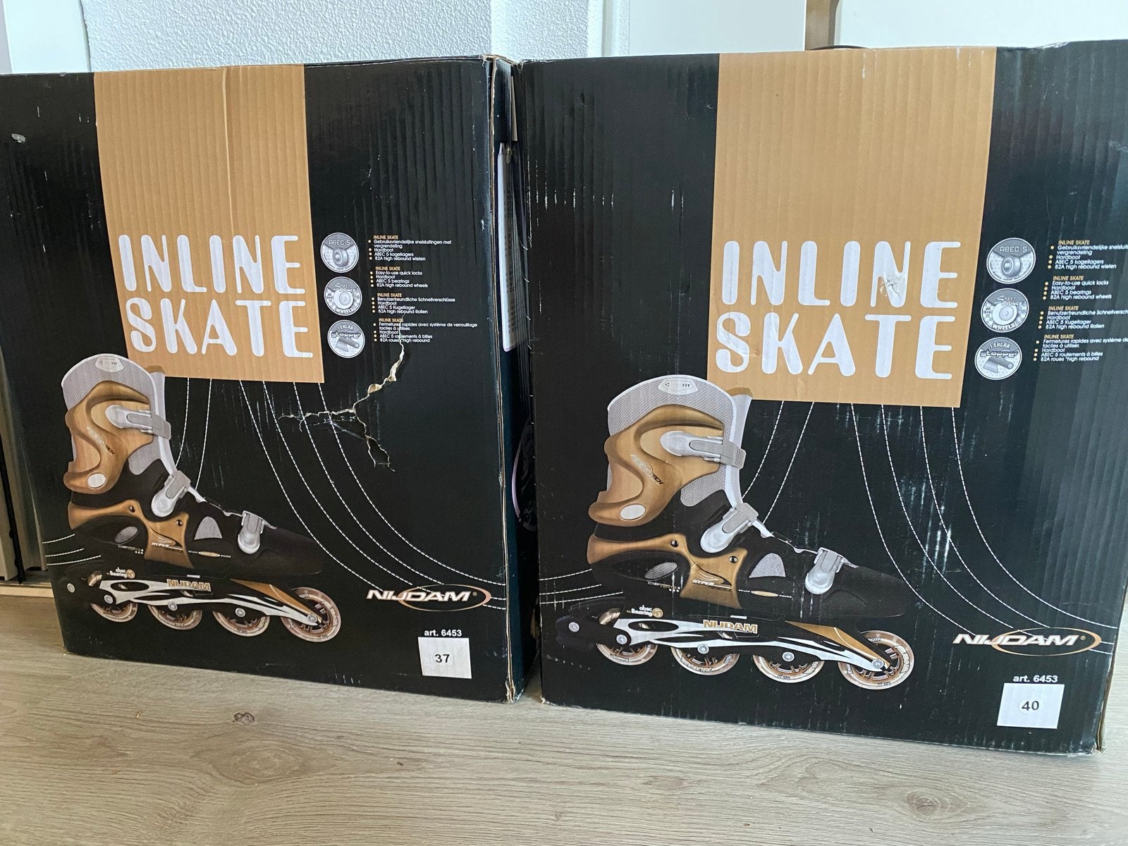NUDAM Inline Skates - Maat 37 & 40, Overige merken, Ophalen of Verzenden, Zo goed als nieuw, Inline skates 4 wielen