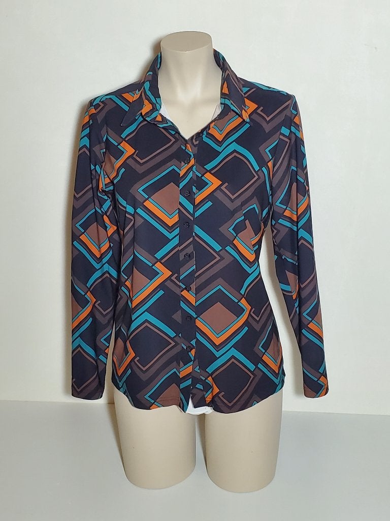 Studio Anneloes Poppy shirt maat L – Emerald, Orange, Brown, Studio Anneloes, Bruin, Maat 42/44 (L), Ophalen of Verzenden