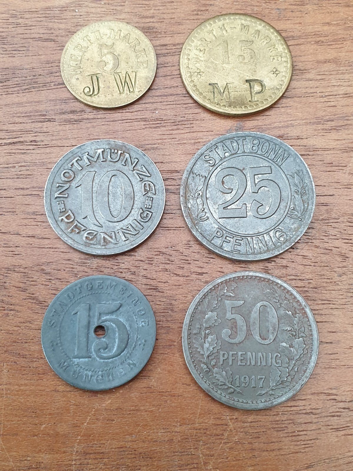 Duitsland, lotje van 6x Noodgeld munten (K6), Postzegels en Munten, Munten | Europa | Niet-Euromunten, Ophalen of Verzenden, Duitsland