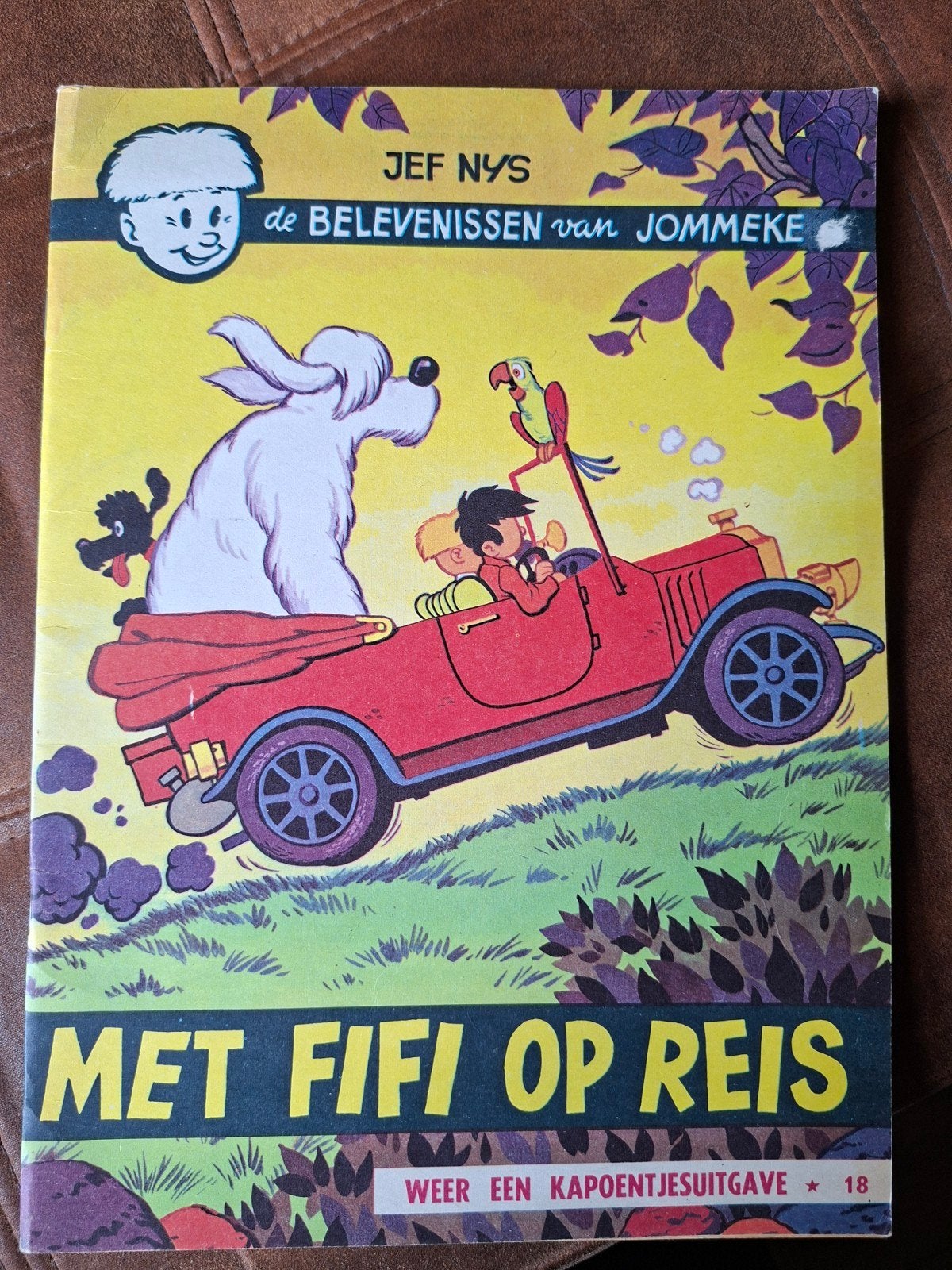 Jommeke - Met Fifi op Reis (Kapoentjesuitgave 18), Eén stripboek, Ophalen of Verzenden, Gelezen, Jef Nys