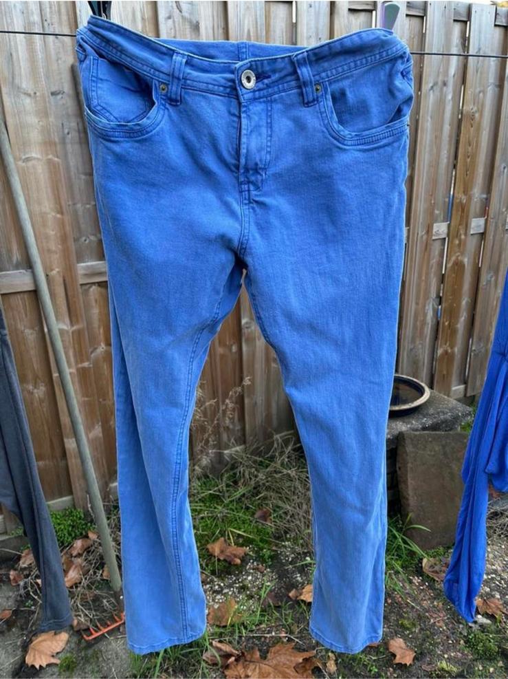 Lichtblauwe Fitt Originals broek maat 38., Kleding | Dames, Maat 38/40 (M), Blauw, Ophalen of Verzenden, Lang