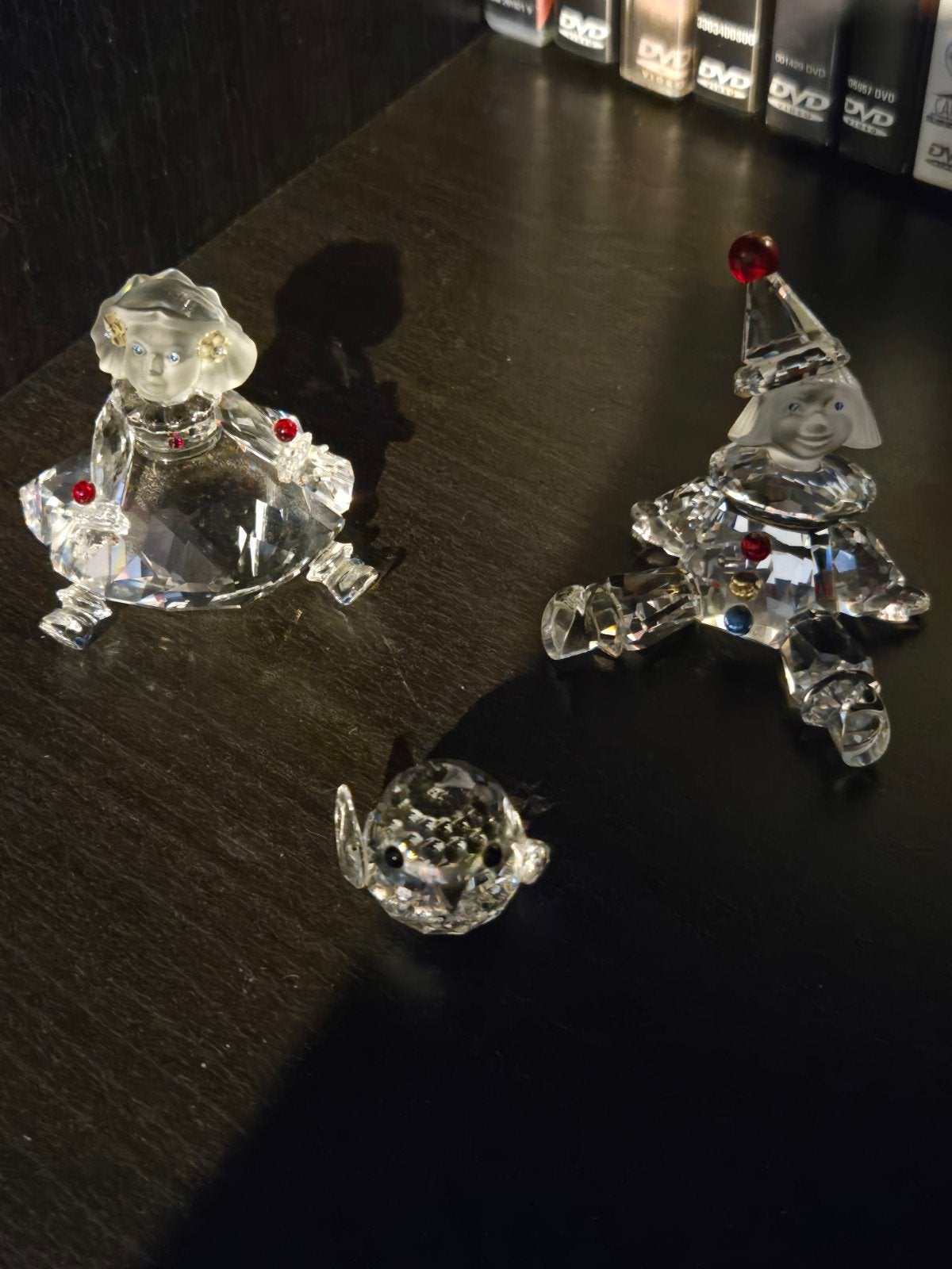 3 SWAROVSKI MEISJE ,CLOWN OKE VOGEL.1 VLEUGEL WEG, Verzamelen, Swarovski, Ophalen of Verzenden, Figuurtje