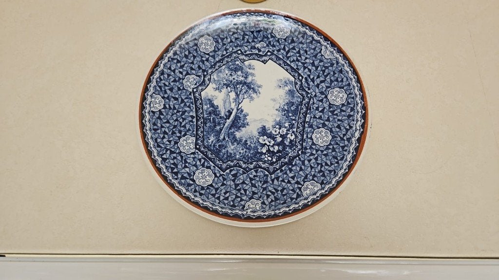 wandbord wand bord porselein antiek Villeroy & Boch 25 cm, Ophalen of Verzenden