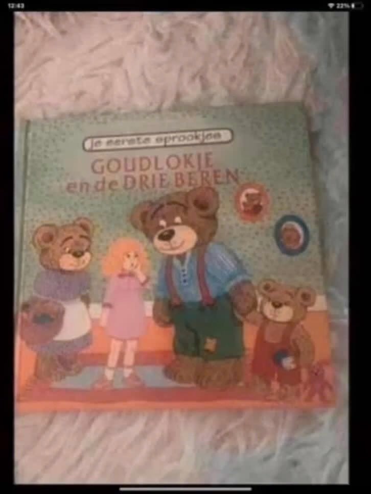 goudlokje en de drie beren, Boeken, Verzenden, 3 tot 4 jaar