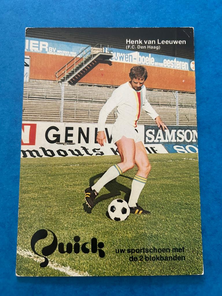 Henk van Leeuwen - FC Den Haag - Spelerskaart - Quick, Verzamelen, Sportartikelen en Voetbal, Verzenden, Zo goed als nieuw, Overige binnenlandse clubs