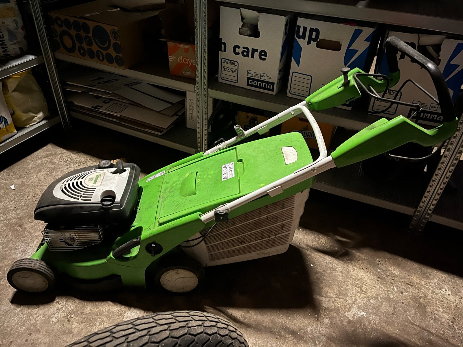Viking MB 545 V Benzine Grasmaaier, Ophalen, Cirkelmaaier, Gebruikt, Opvangbak