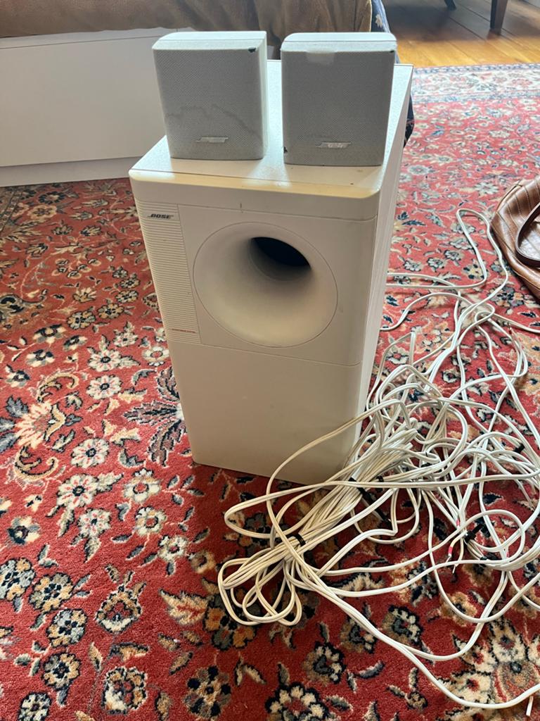 BOSE Speakers + subwoofer + bedrading, Audio, Tv en Foto, Luidsprekers, Ophalen, Gebruikt, 60 tot 120 watt, Bose