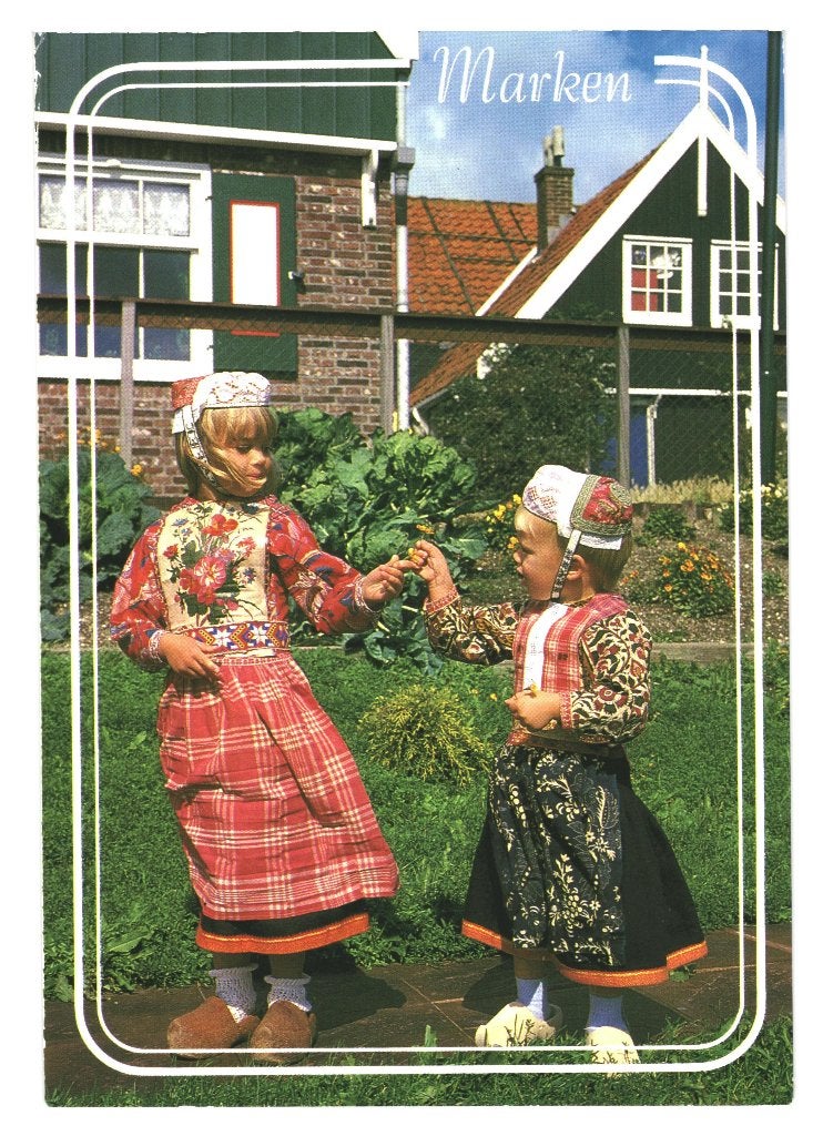 988460	Marken	80+	_Gelopen met mooie zegel	M C Escher, Ophalen of Verzenden, 1980 tot heden, Gelopen, Noord-Holland