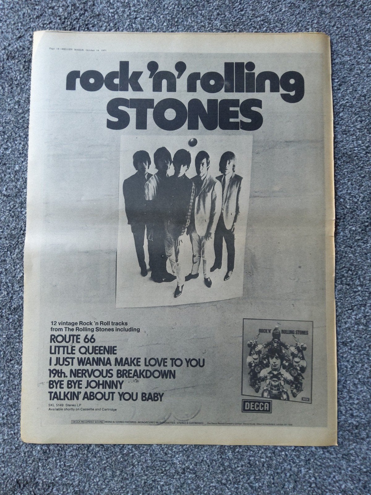 The Rolling Stones: Rock 'n rolling Stones promo a3 formaat, Ophalen of Verzenden