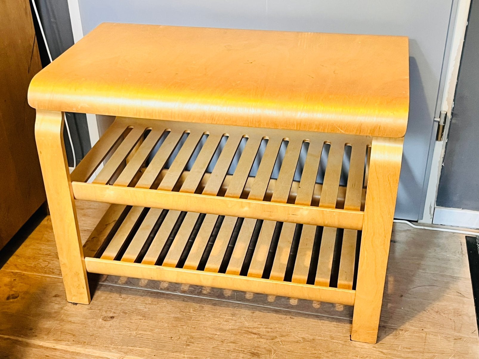 Vintage IKEA R. Clack tafel bankje kast hout s90, Ophalen of Verzenden, Zo goed als nieuw