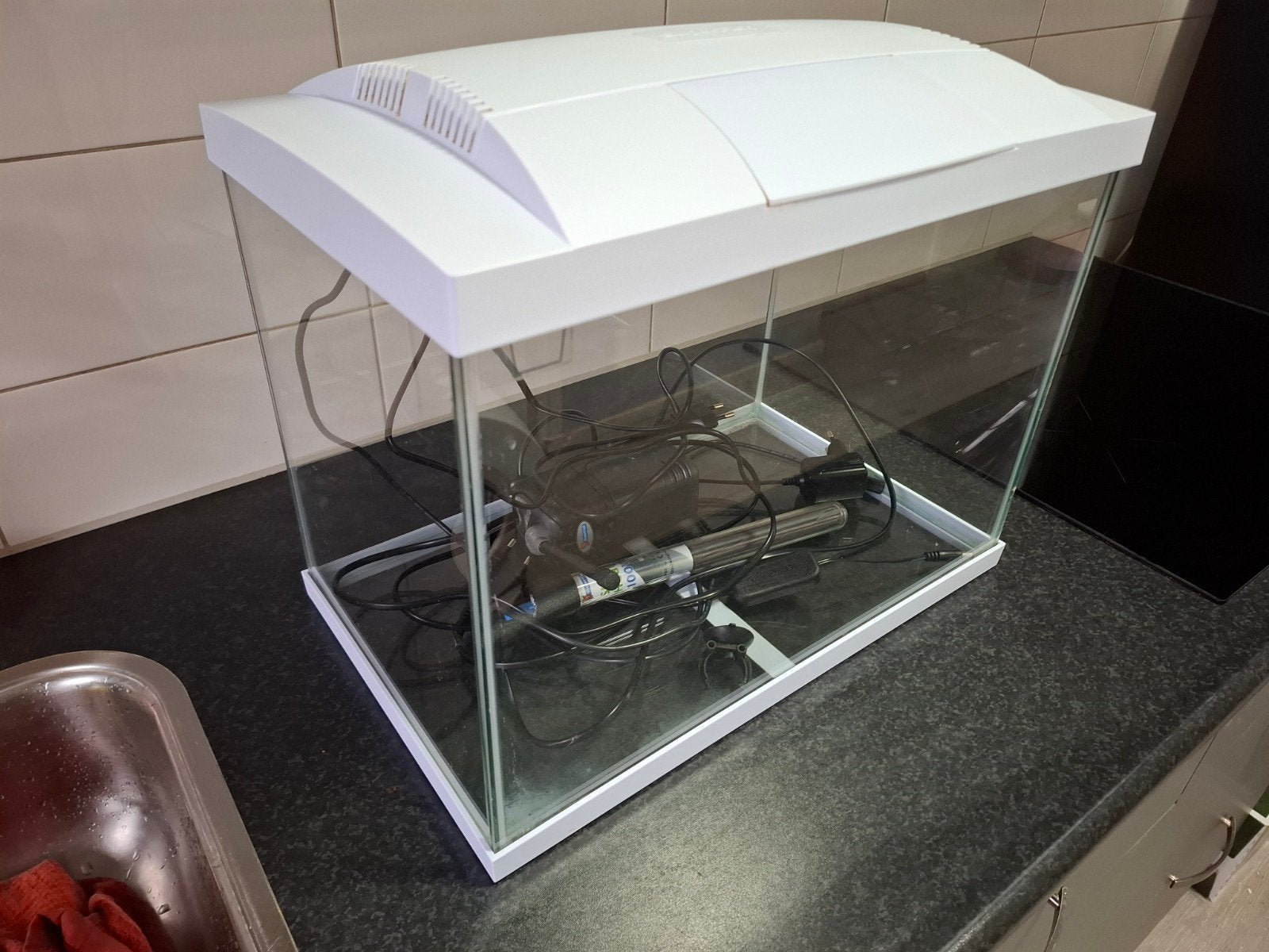 Superfish start 50 Wit. met led, pomp en verwarming, Ophalen, Zo goed als nieuw, Leeg aquarium, Superfish