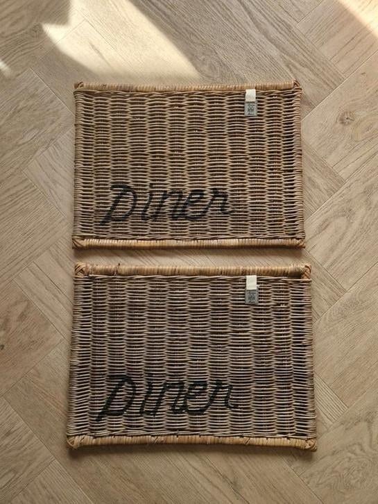 Riviera Maison placemats 'Diner' (set van 2), Ophalen of Verzenden, Zo goed als nieuw