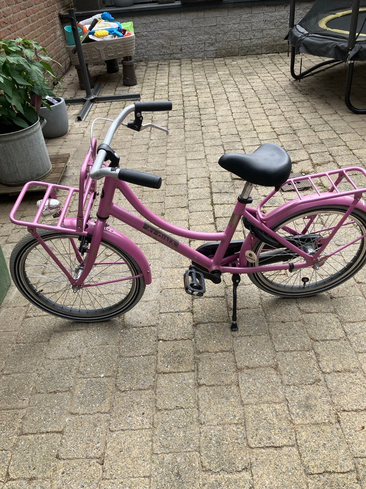 Roze Alpina fiets voor kinderen - Zo goed als nieuw, Terugtraprem, Zo goed als nieuw, Minder dan 47 cm, Ophalen