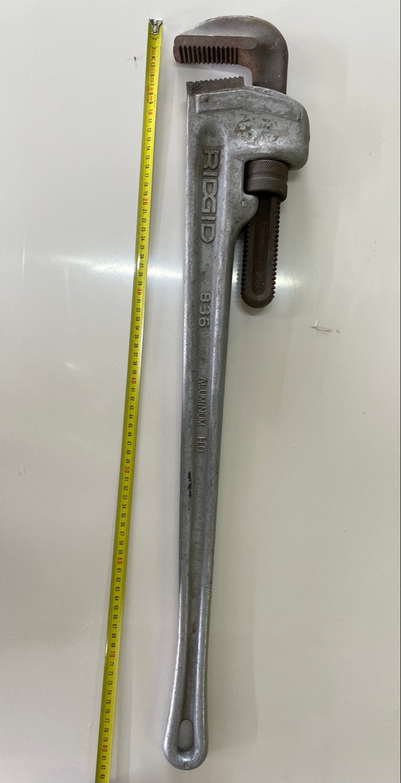 RIDGID 836 Aluminium HD Pijptang - 80 cm, Ophalen, Gebruikt, Tang, Ridgid