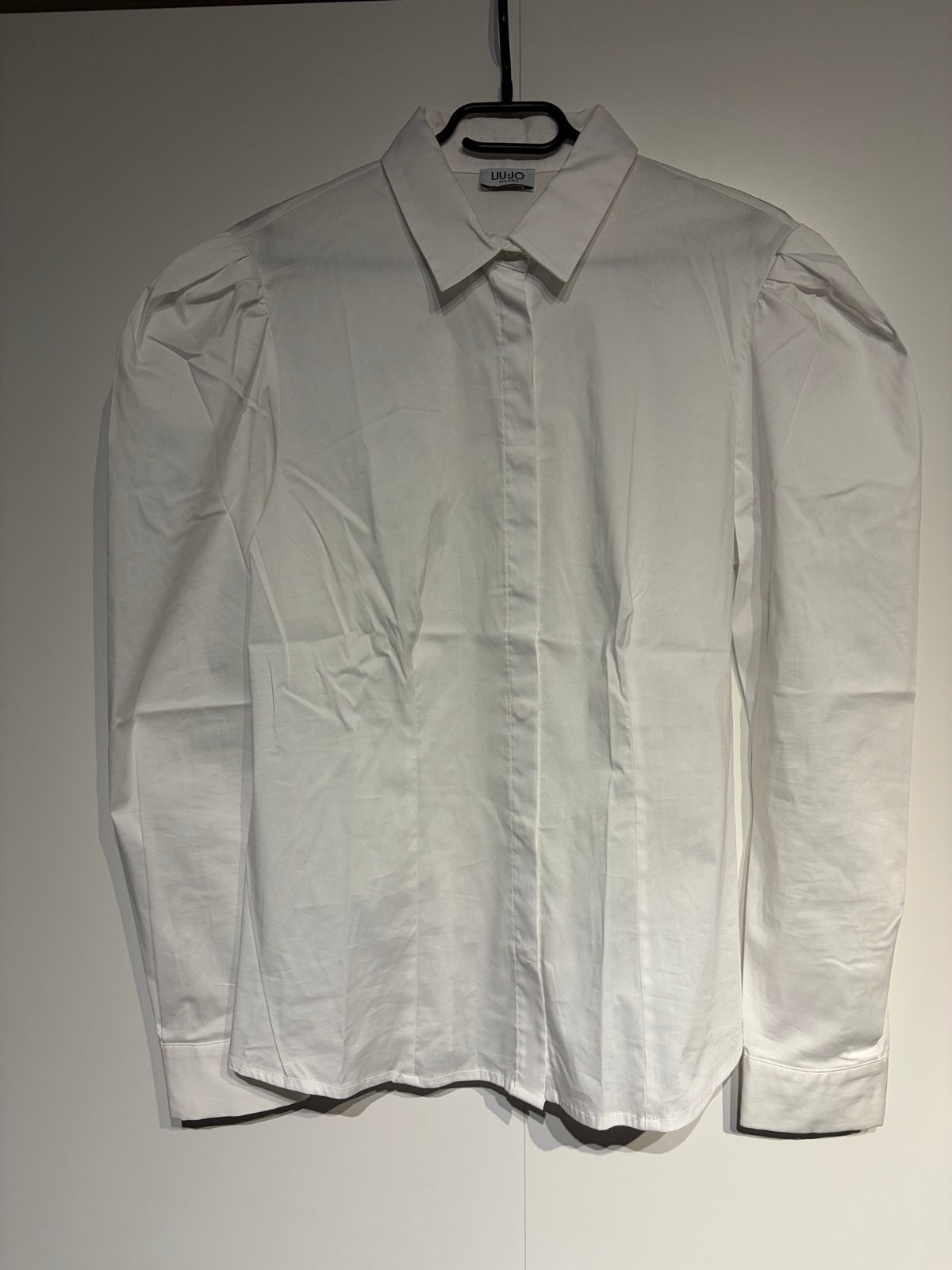 Liu Jo Milano Witte Blouse met Pofmouwen - Maat 42 (L), Verzenden, Zo goed als nieuw, Maat 42/44 (L), Wit