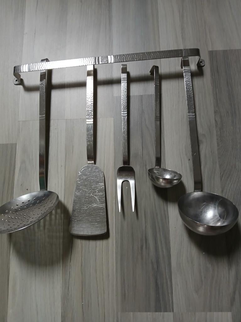 Retro Sola slevenrek 6 delig., Huis en Inrichting, Keuken | Bestek, Ophalen of Verzenden, Gebruikt, Rvs of Chroom