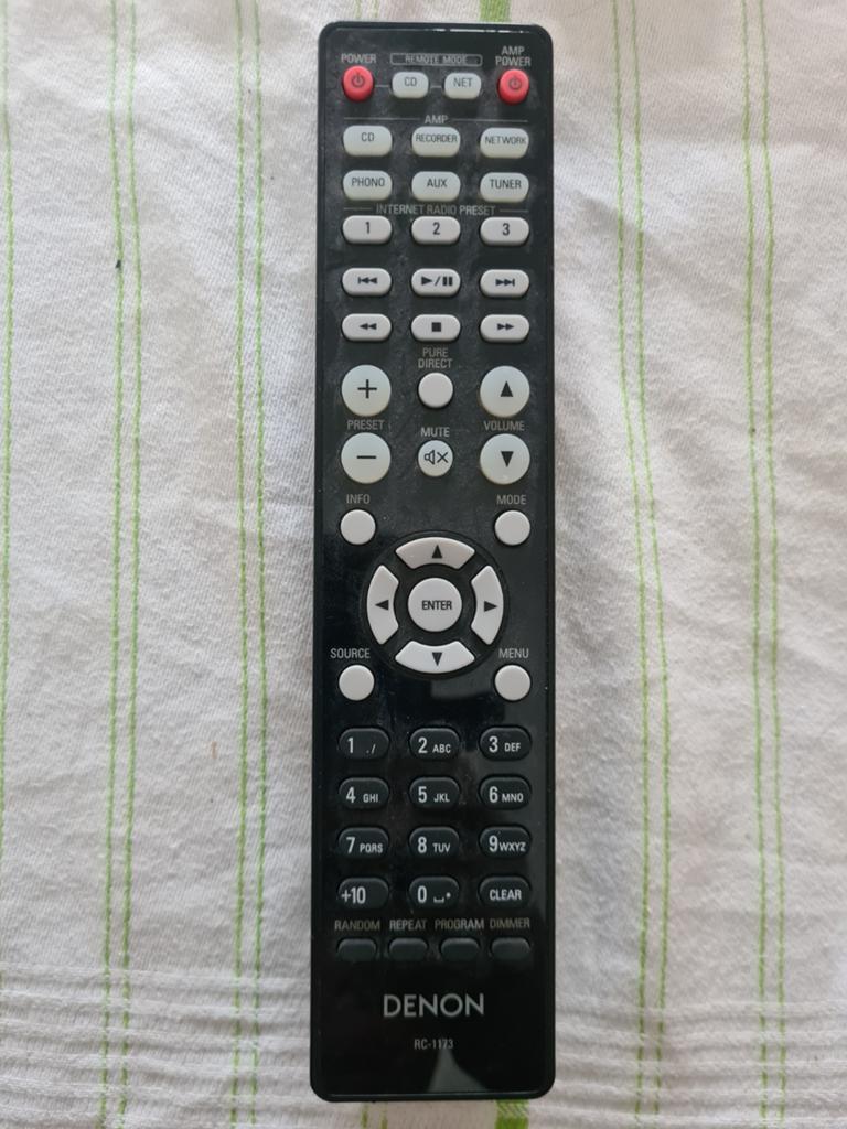 Denon RC 1173 remote, Ophalen