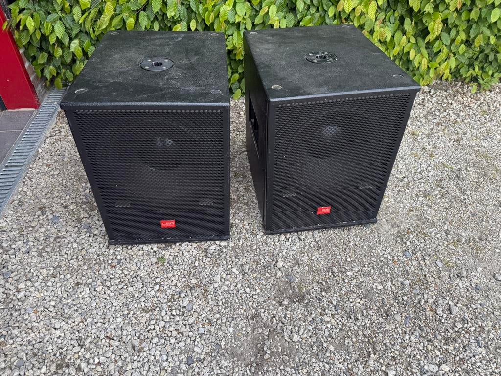 Lem subs actief titanium reeks t5a, Audio, Tv en Foto, Luidsprekers, Overige merken, Gebruikt, Subwoofer, Ophalen of Verzenden