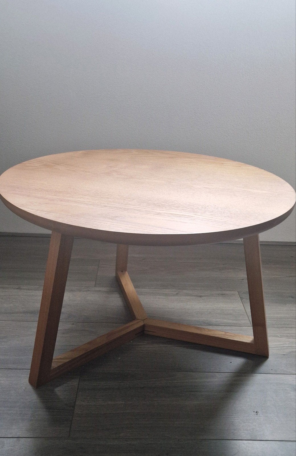 Bijzettafel hout 60x30 cm, Ophalen, Minder dan 45 cm, Rond, 55 tot 75 cm