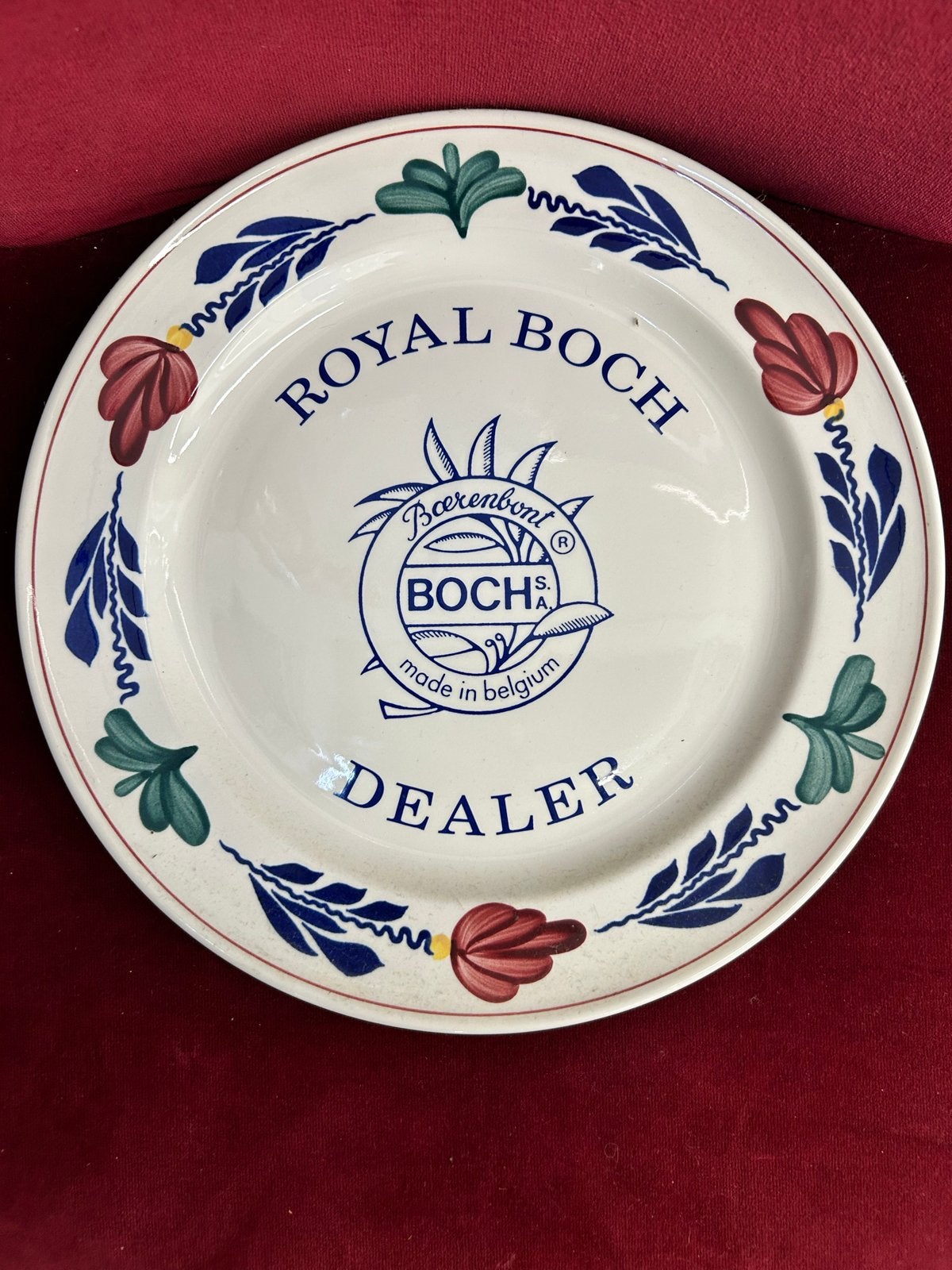 Royal Boch Boerenbont Dealer Bord - Made in Belgium, Ophalen of Verzenden