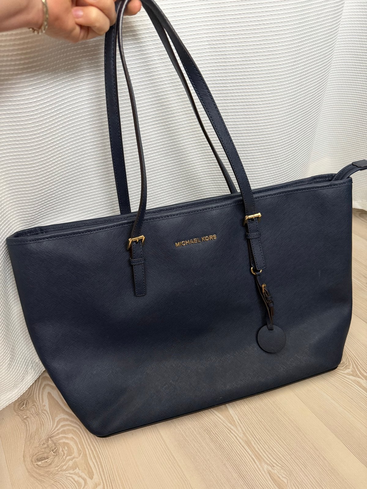 Michael Kors Shopper - Donkerblauw, Ophalen of Verzenden, Zo goed als nieuw, Blauw, Shopper