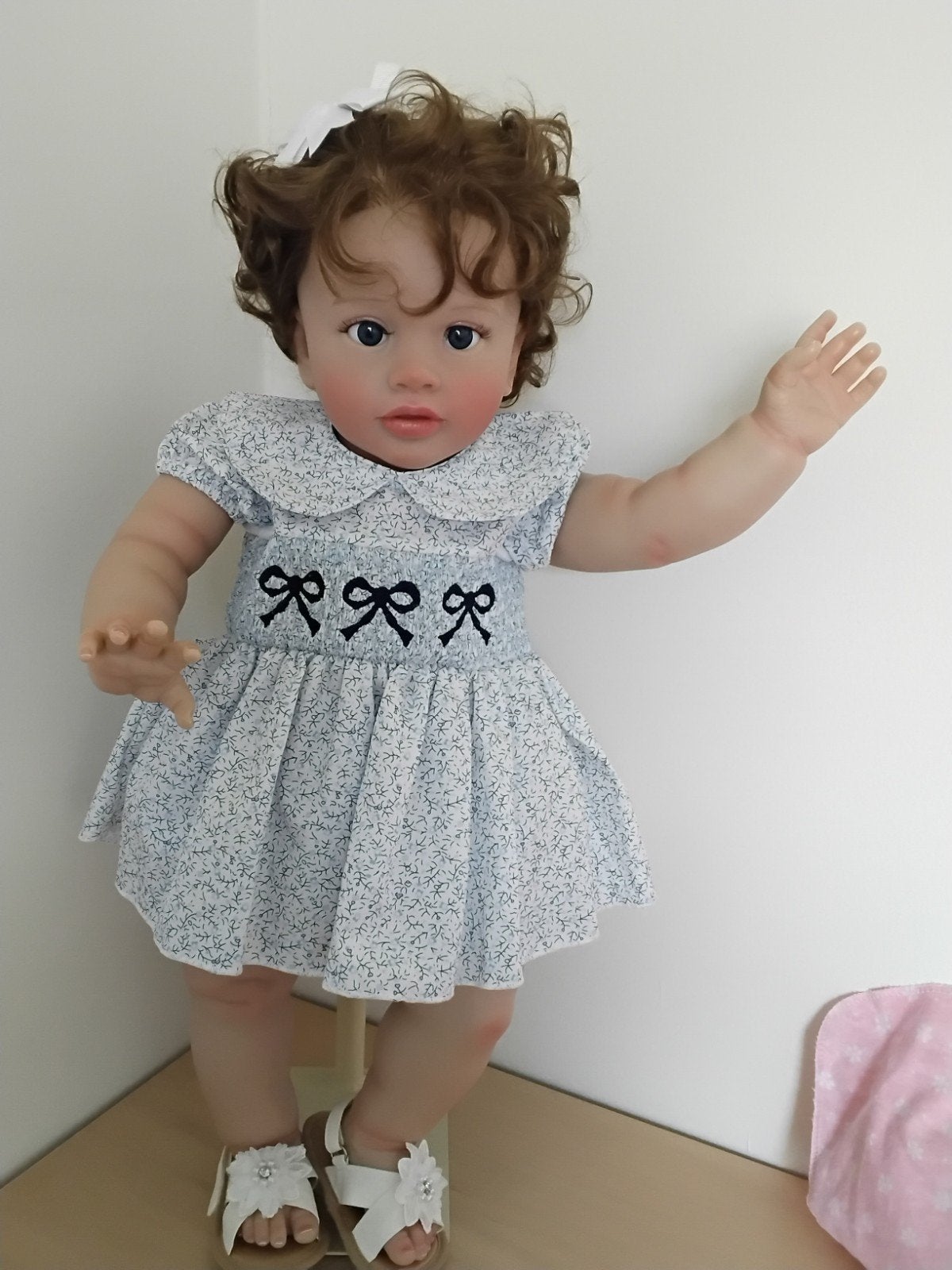 Mooie pop(reborn) 63cm, Verzamelen, Poppen, Ophalen of Verzenden, Zo goed als nieuw