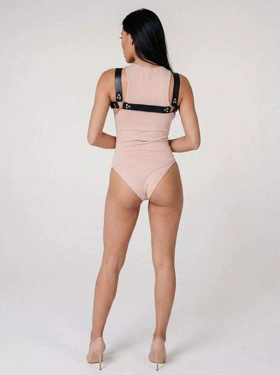 Zwart leren harnas voor dames - Verstelbaar, Kleding | Dames, Onbekend, Ophalen of Verzenden, Nieuw