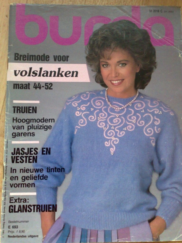 Burda special breien voor volslanken maat 44-52 , nr. 693, Verzenden, Zo goed als nieuw, Breien, Patroon of Boek