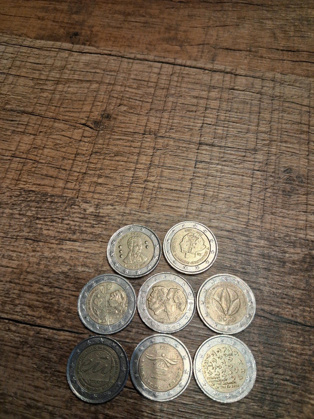 8 Belgische 2 euromunten, Postzegels en Munten, Munten | Europa | Euromunten, Ophalen, België, 2 euro