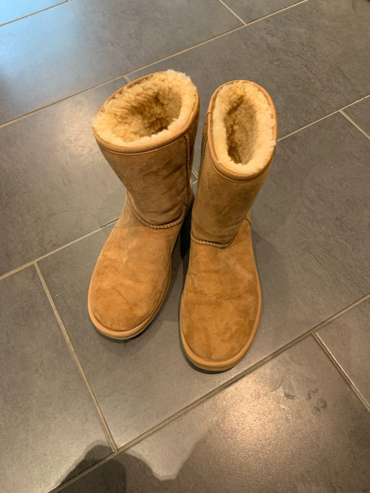 Uggs Classic Short Laarzen - Maat 40, Ophalen of Verzenden, Gedragen, Bruin, Lage of Enkellaarzen