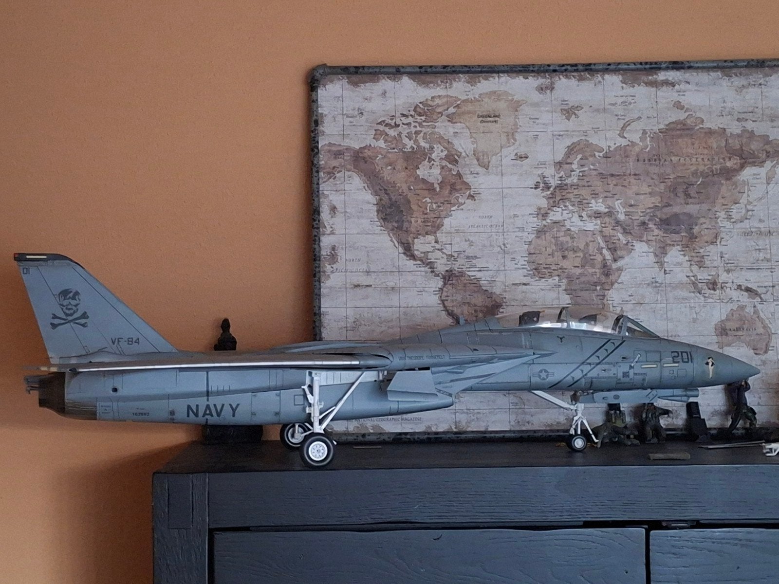 JSI Merit 1/18 F-14 Tomcat custom painted., Ophalen, Schaalmodel