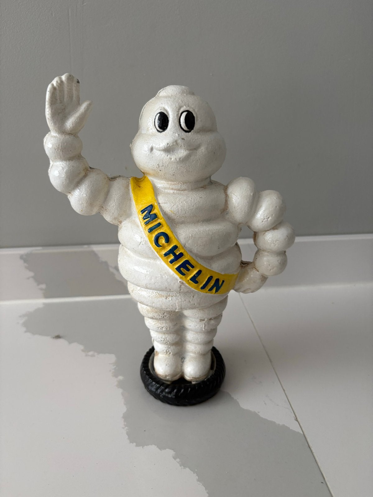 Grote gietijzeren Michelin spaarpot - Bibendum figuur, Ophalen of Verzenden, Zo goed als nieuw, Gebruiksvoorwerp