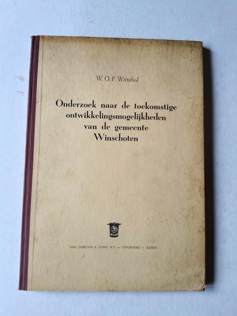 Onderzoek ontwikkelingsmogelijkheden Winschoten 1950, Boeken, Ophalen of Verzenden