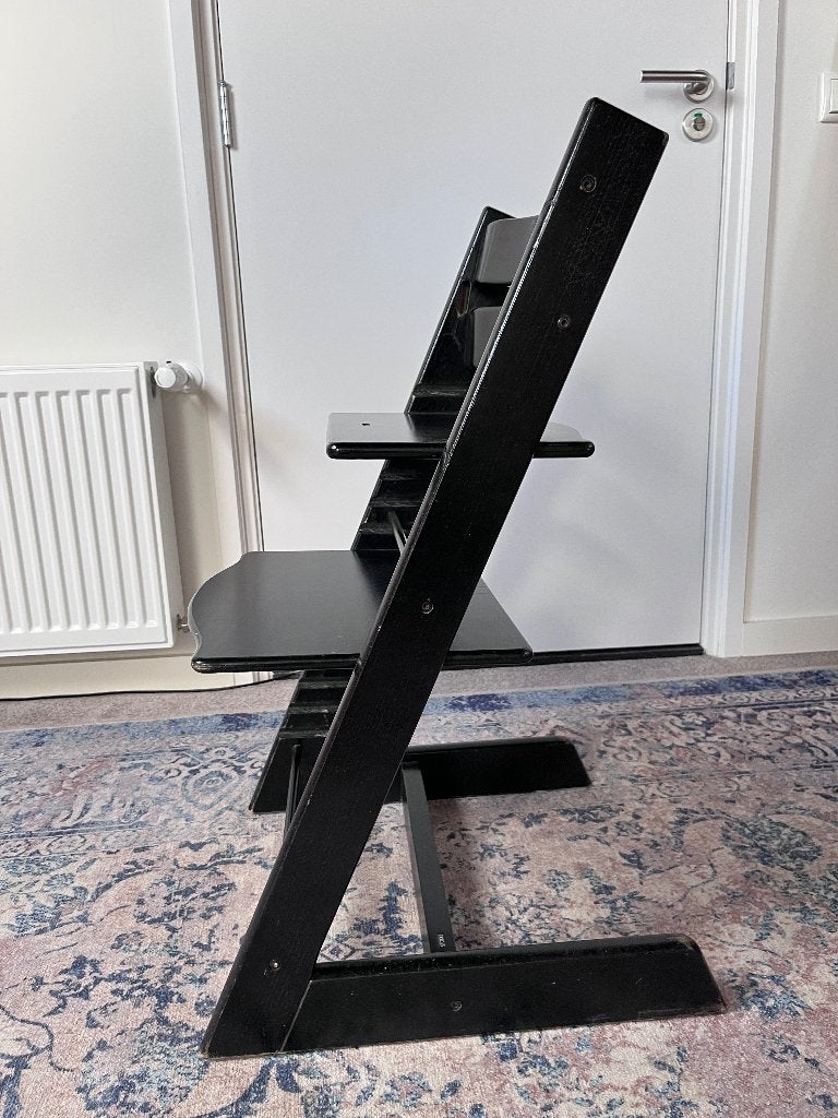 Stokke Tripp Trapp meegroeistoel - Zwart, Ophalen, Gebruikt, Meegroeistoel, Aanschuifbaar