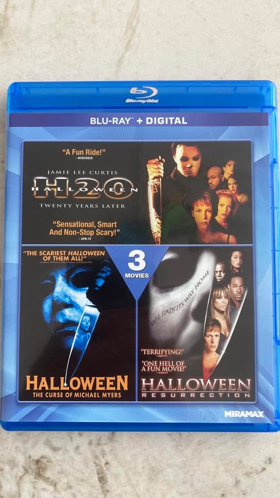 Halloween blu ray H20 halloween resurrection, Ophalen of Verzenden, Zo goed als nieuw, Horror