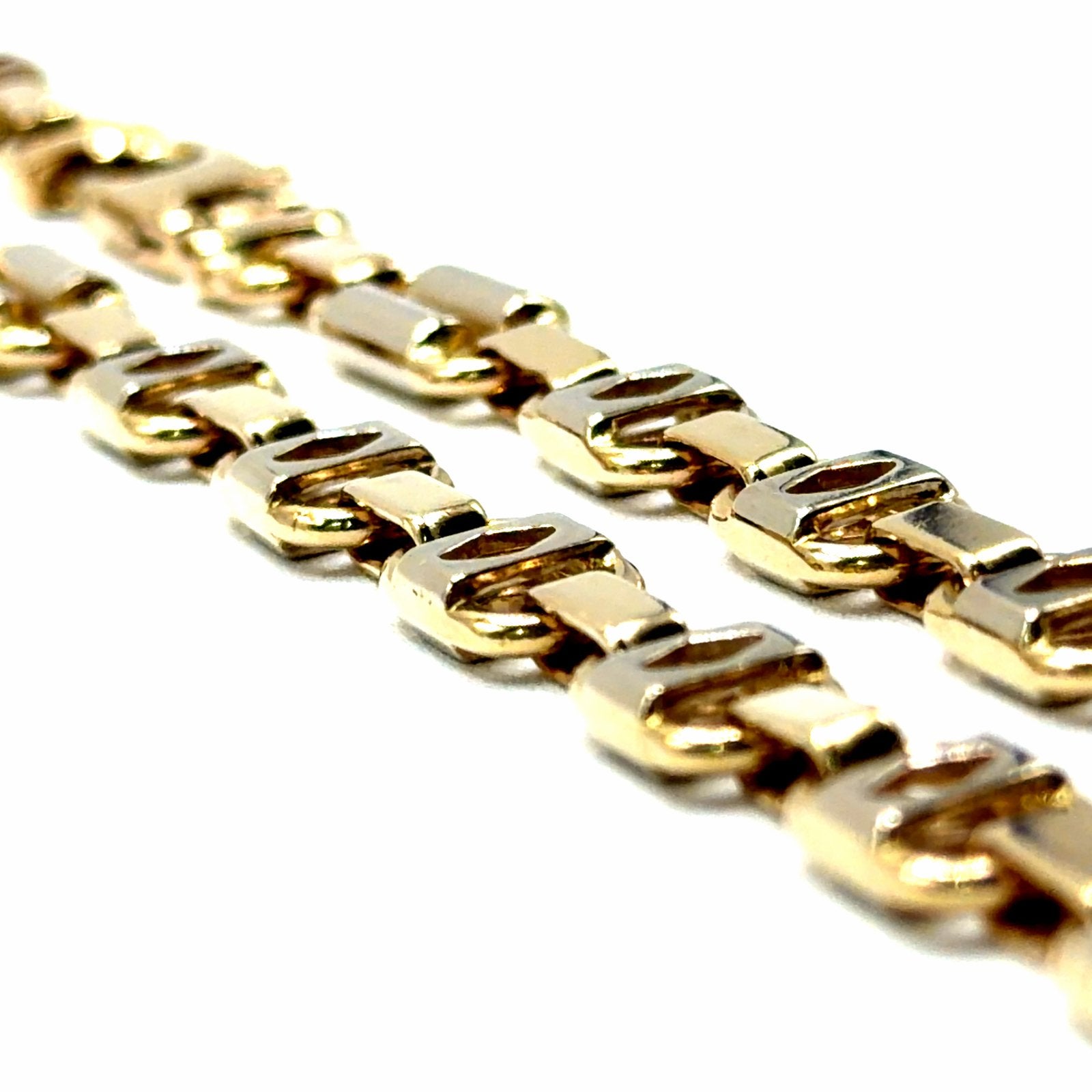 Gouden ketting met unieke schakels 14karaat, Sieraden, Tassen en Uiterlijk, Kettingen, W, Nieuw, Ophalen of Verzenden, W