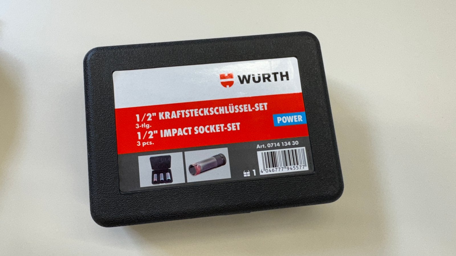 Wurth 1/2" Impact slagdoppen-Set - 3-delig, Ophalen of Verzenden, Nieuw, Sleutel/ratel, Overige merken
